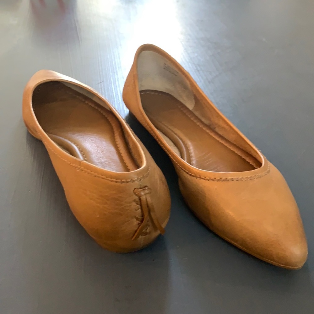 Frye laced back flats